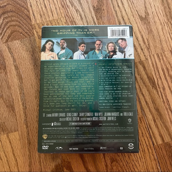 NWT ER TV Series DVD Set (Complete 1st Season) - Picture 6 of 6